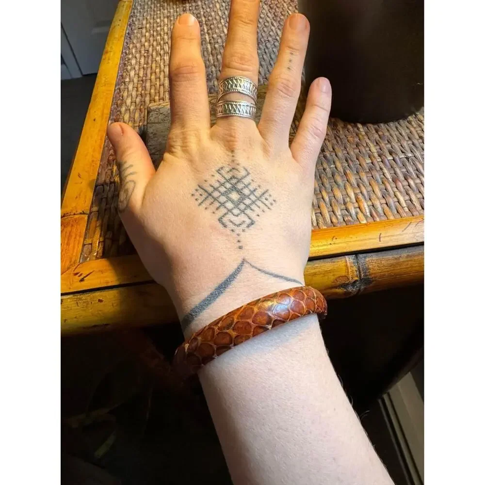 Vintage Authentic Snakeskin Bangle Bracelet
